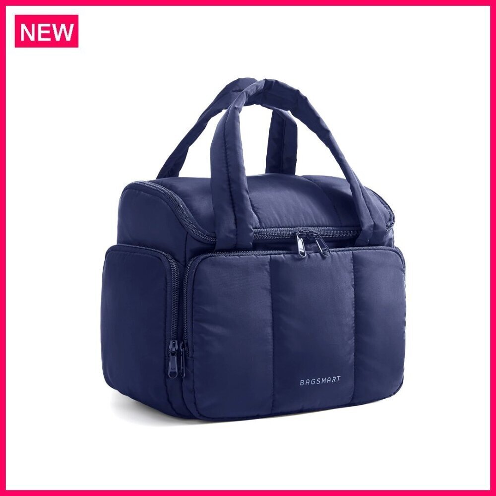Large Travel Toiletry Bag with Wet/Dry Separation, Water-Resistant Organizer